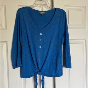 JM Collection Vibrant Blue Knit Top